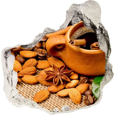 Autocolant 3D gaura cu priveliște Cafea și condimente în stil rustic