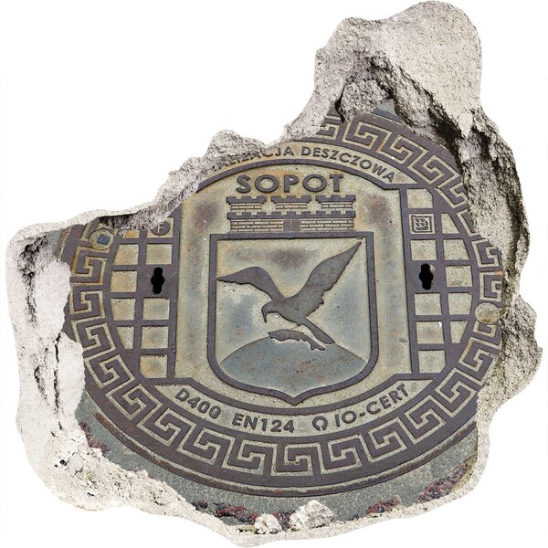 Autocolant gaură 3D Sopot – Acoperire canalizare municipală