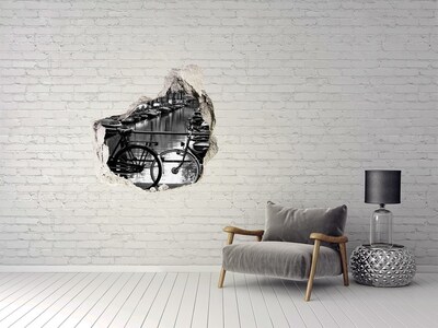 Fototapet un zid spart cu priveliște Canalul pentru biciclete