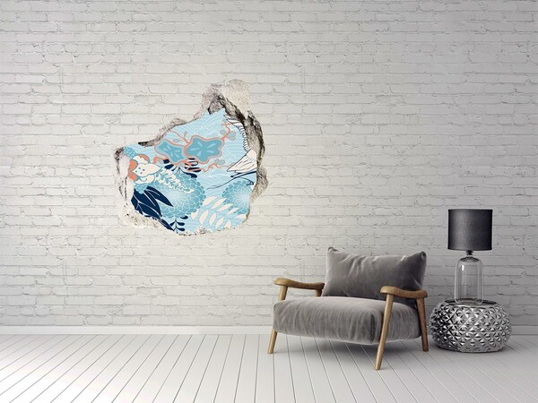 Autocolant autoadeziv gaură Lumea subacvatică a coralilor