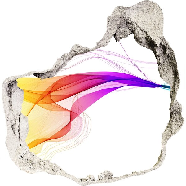 Autocolant autoadeziv gaură O explozie colorată de energie