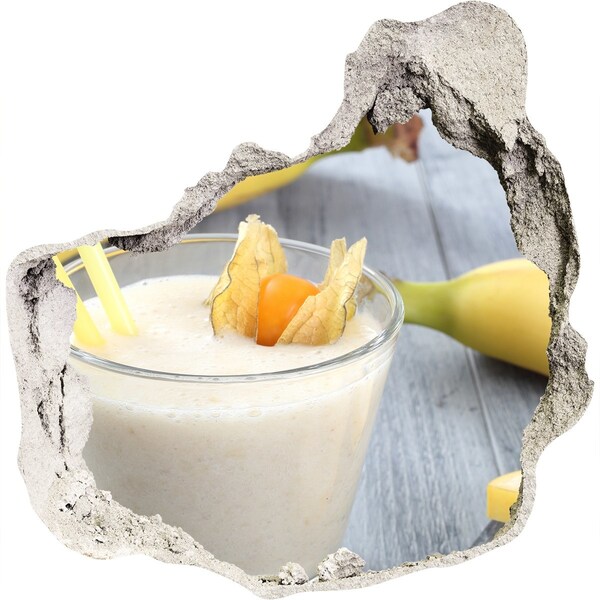 Autocolant 3D gaura cu priveliște Cocktail de fructe „găură în perete”