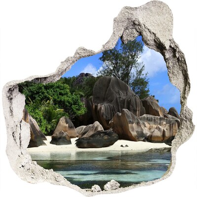 Autocolant autoadeziv gaură Seychelles panorama