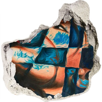 Fototapet un zid spart cu priveliște Un corp cufundat în culoare