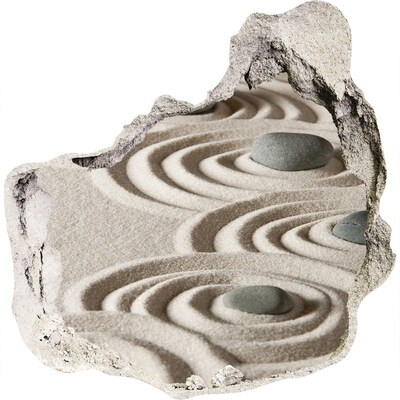 Autocolant gaură 3D nisip pietre Zen