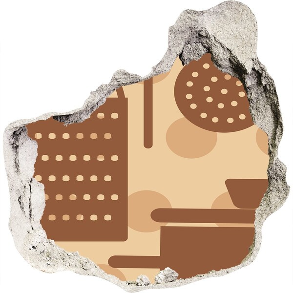 Fototapet un zid spart cu priveliște Interior cu motiv retro