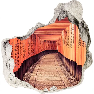 Autocolant gaură 3D Altarul Fushimi Inari