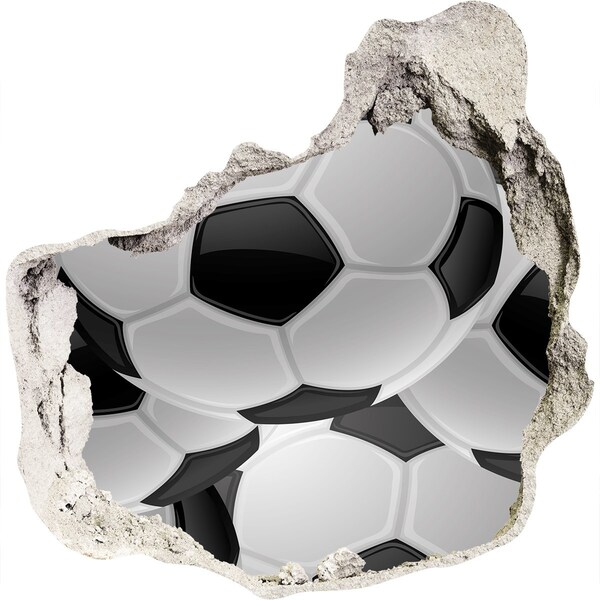 Autocolant autoadeziv gaură Iluzie de fotbal pe perete