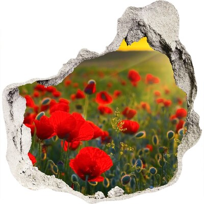 Autocolant autoadeziv gaură Un paradis floral cu o gaură în perete