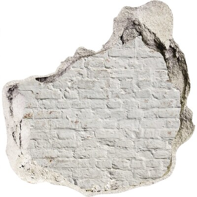 Autocolant un zid spart cu priveliște Zid de cărămidă deteriorat