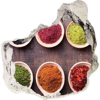 Autocolant de perete gaură 3D Paradisul condimentelor