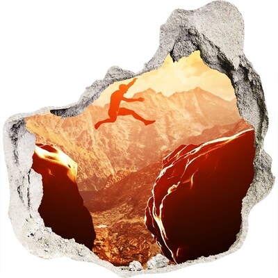 Autocolant 3D gaura cu priveliște Sari în abis