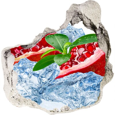 Fototapet 3D gaură în perete Oază fructată cu gheață