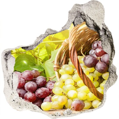 Autocolant un zid spart cu priveliște Fructe în coș