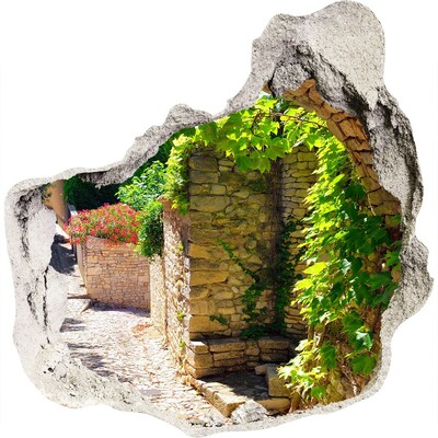 Fototapet un zid spart cu priveliște O stradă verde în oraș