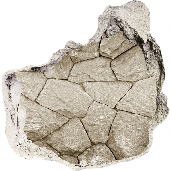 Autocolant un zid spart cu priveliște Zid spart cu pietre