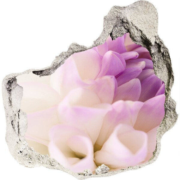 Fototapet un zid spart cu priveliște Iluzie florală în beton