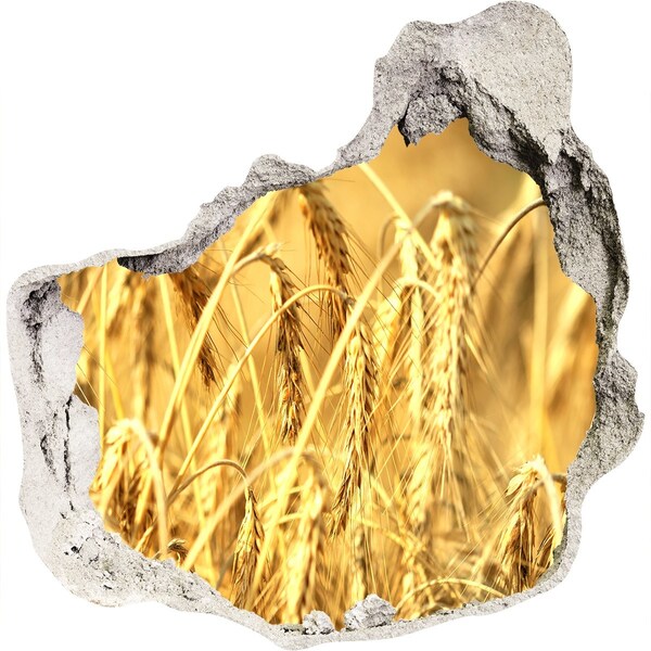 Fototapet un zid spart cu priveliște Boabe aurii în lumina soarelui