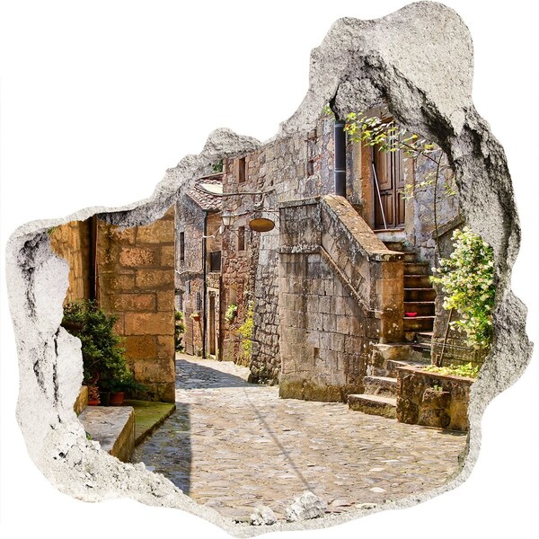 Fototapet 3D gaură în perete Un oraș fermecător din Italia