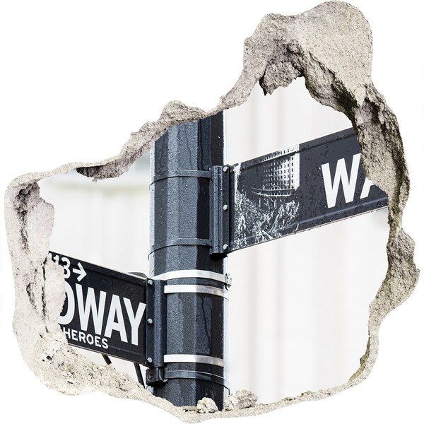 Autocolant 3D gaura cu priveliște O stradă din oraș