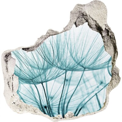 Autocolant gaură 3D Un vis floral în spatele peretelui