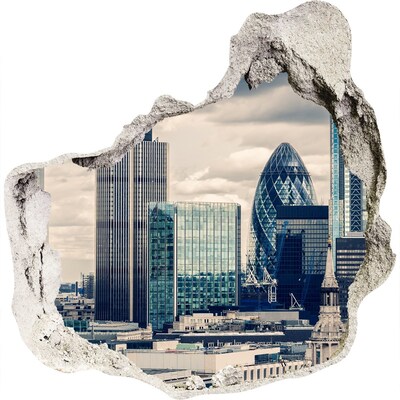 Autocolant un zid spart cu priveliște Vedere a orașului modern