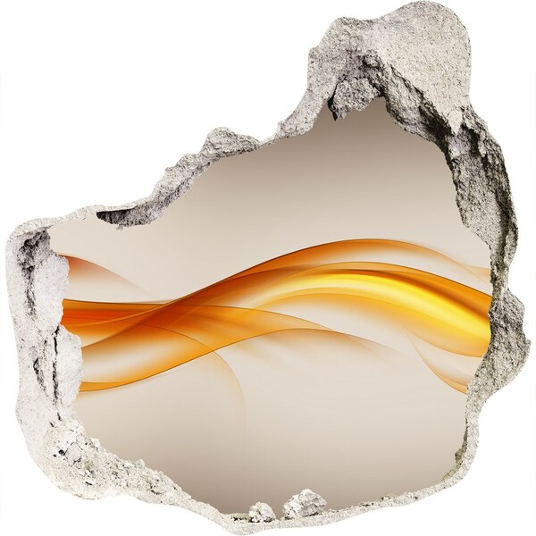 Autocolant un zid spart cu priveliște Un val de culori în beton