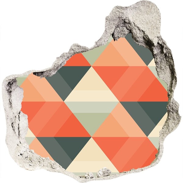 Autocolant de perete gaură 3D Modele geometrice în gaură