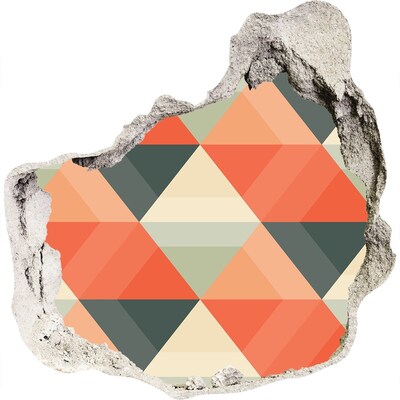 Autocolant de perete gaură 3D Modele geometrice în gaură