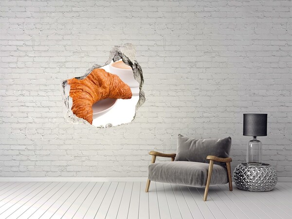 Autocolant de perete gaură 3D Mic dejun la un bistro parizian