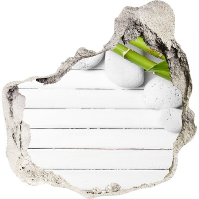 Fototapet un zid spart cu priveliște O oază verde în beton