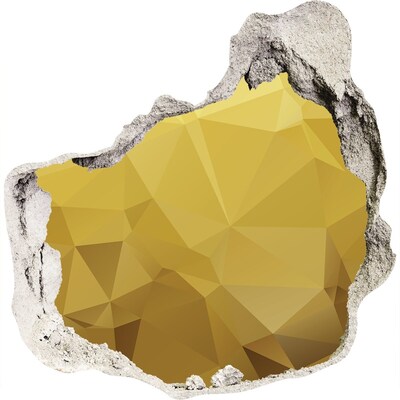 Autocolant gaură 3D Crăpătura aurie din perete