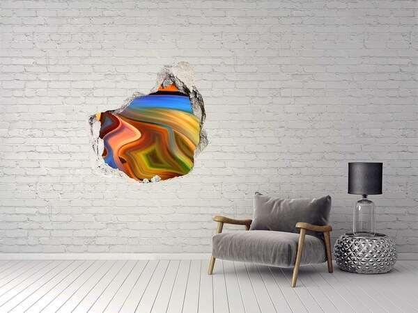 Autocolant gaură 3D abstracțiune