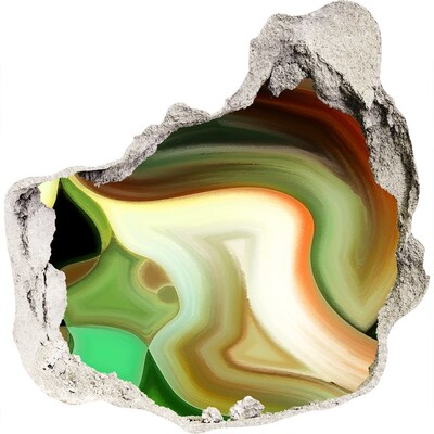 Autocolant autoadeziv gaură Piatră colorată într-o gaură din perete