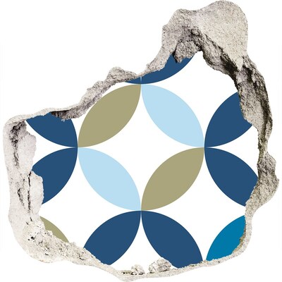 Autocolant autoadeziv gaură Un model modern pe fundalul peretelui