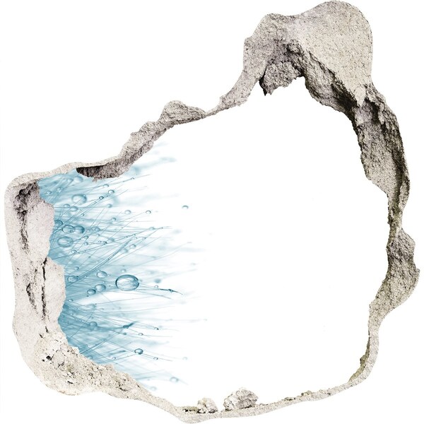 Fototapet 3D gaură în perete Apă în gaura din perete