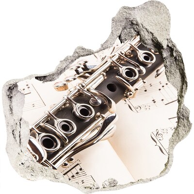 Autocolant autoadeziv gaură Gaură muzicală în perete