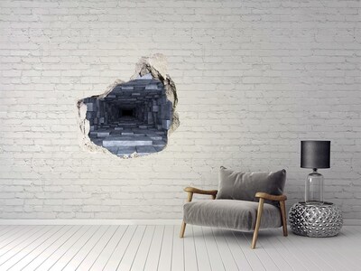 Fototapet 3D gaură în perete Tunel adânc în beton