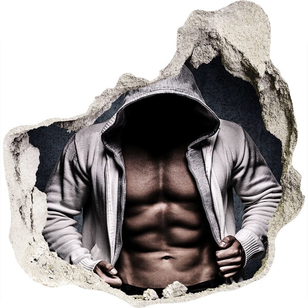 Autocolant un zid spart cu priveliște Antrenament intens în stil urban