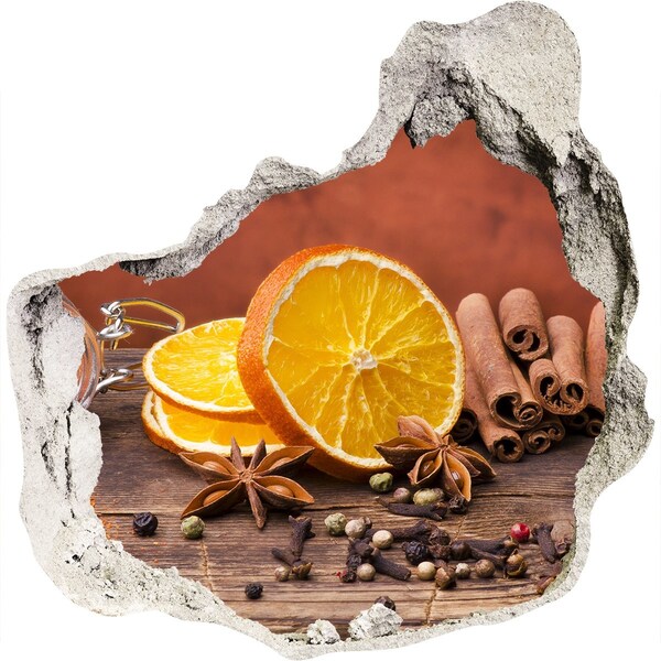 Autocolant de perete gaură 3D Arome de bucătărie