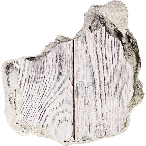 Fototapet 3D gaură în perete Placă de lemn într-un perete deteriorat