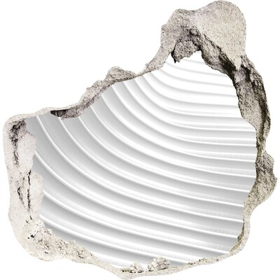 Autocolant 3D gaura cu priveliște Un perete spart cu vedere la linii ondulate