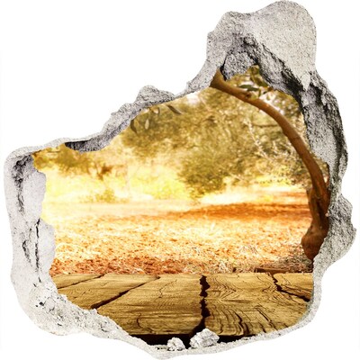 Autocolant un zid spart cu priveliște Grădină la soare