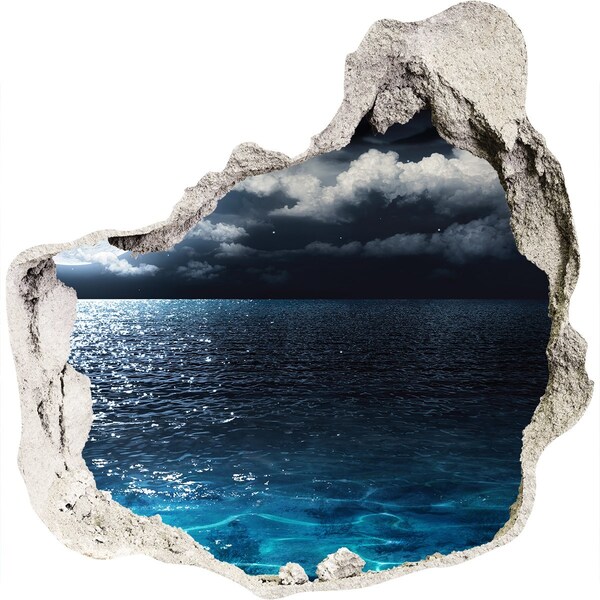 Autocolant 3D gaura cu priveliște Vedere nocturnă a mării