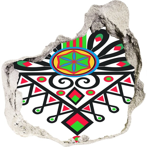 Fototapet un zid spart cu priveliște Model popular colorat