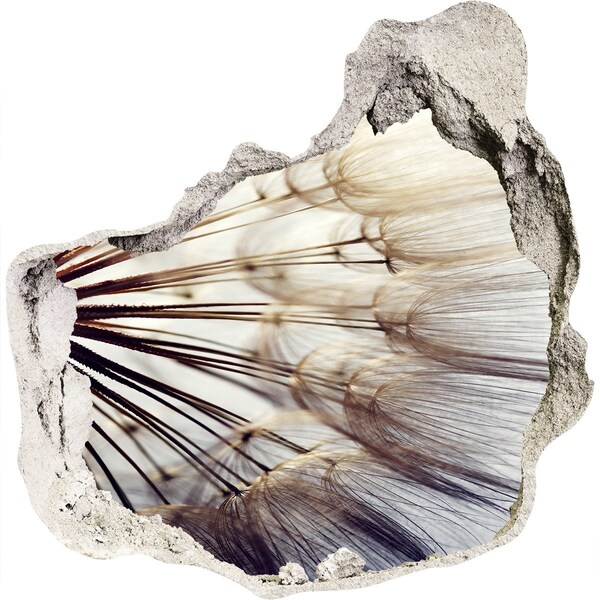 Autocolant de perete gaură 3D Un vis floral în beton