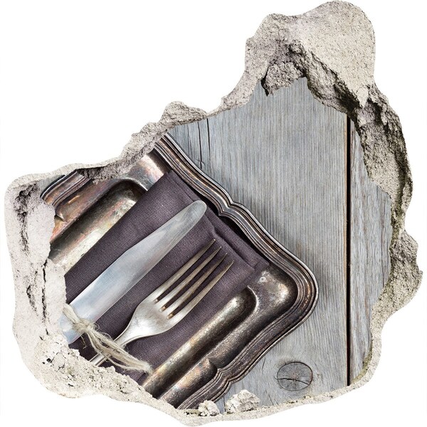 Autocolant un zid spart cu priveliște O sală de mese fermecătoare în stil rustic