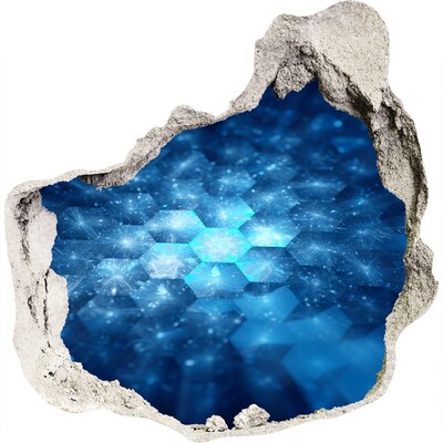 Autocolant gaură 3D Spațiul cosmic din spatele peretelui