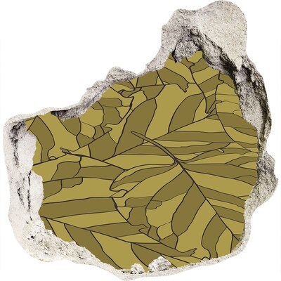 Autocolant autoadeziv gaură Frunze în beton