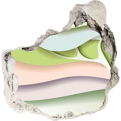 Autocolant autoadeziv gaură Un zid rupt domină peisajul